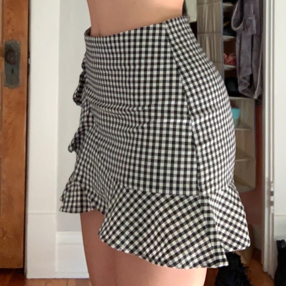 Gingham Ruffle Skirt - Picture 3 of 4
